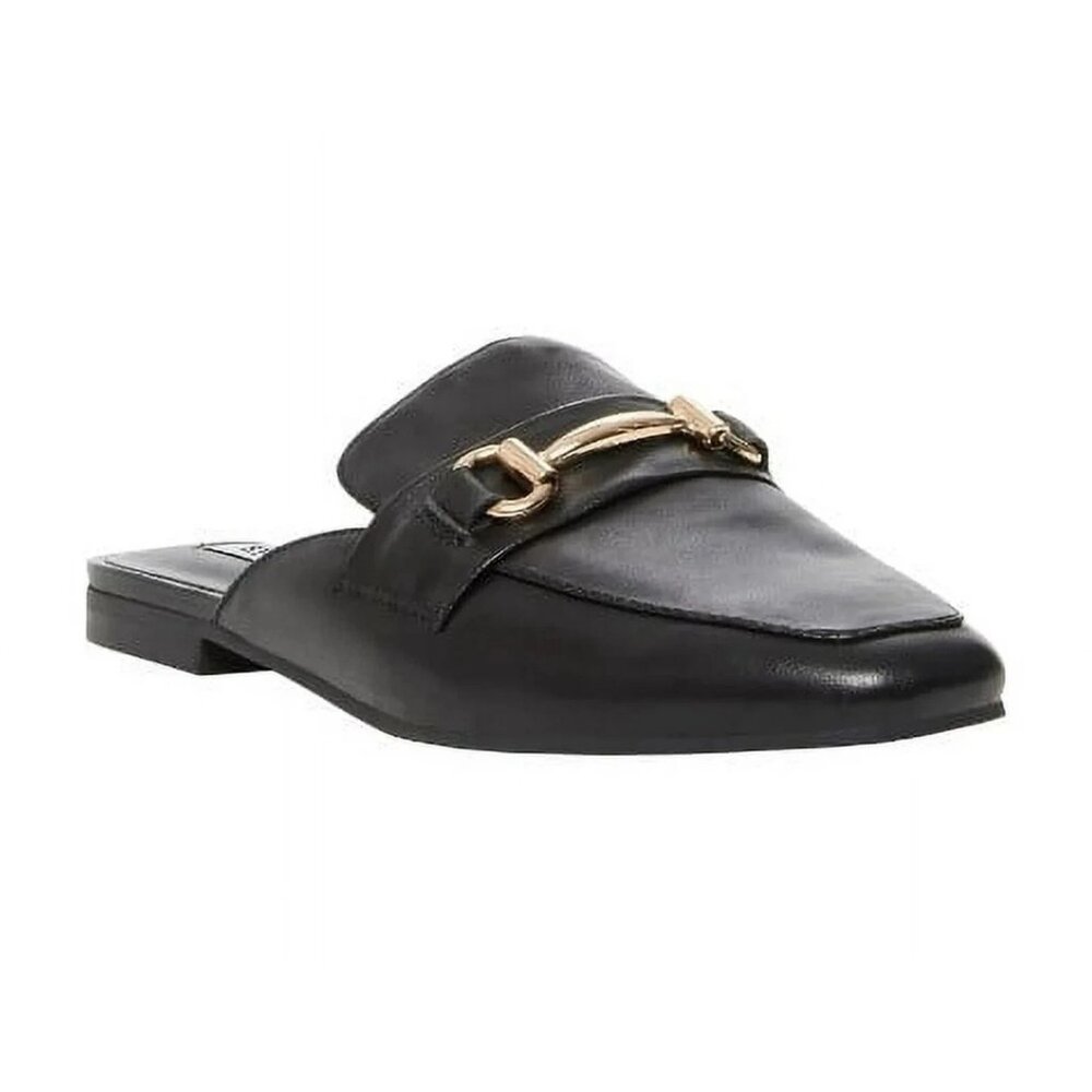 Steve Madden Women's GALILEA Leather Mules - Black, Size: 6.5